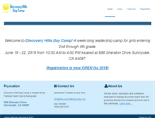 Tablet Screenshot of discoveryhillsdaycamp.org